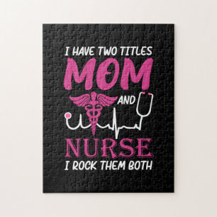 Puzzle Nurse Gift Tengo Dos Títulos Mamá Y Enfermera