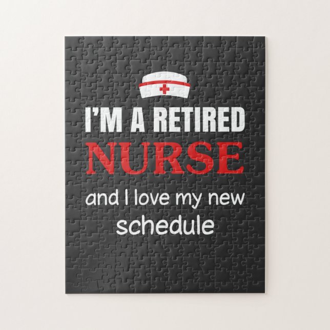 Puzzle Nursing Life | I Am A Retired Nurse (Vertical)