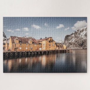 Puzzle Nusfjord Village Lofoten Noruega