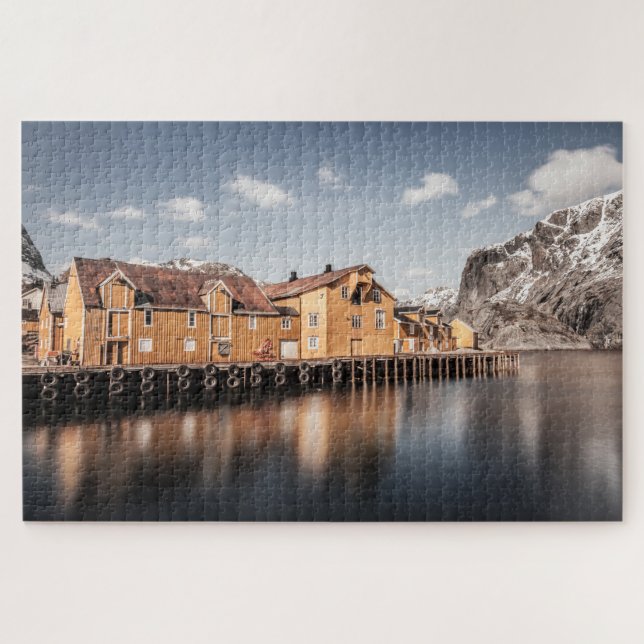 Puzzle Nusfjord Village Lofoten Noruega (Horizontal)