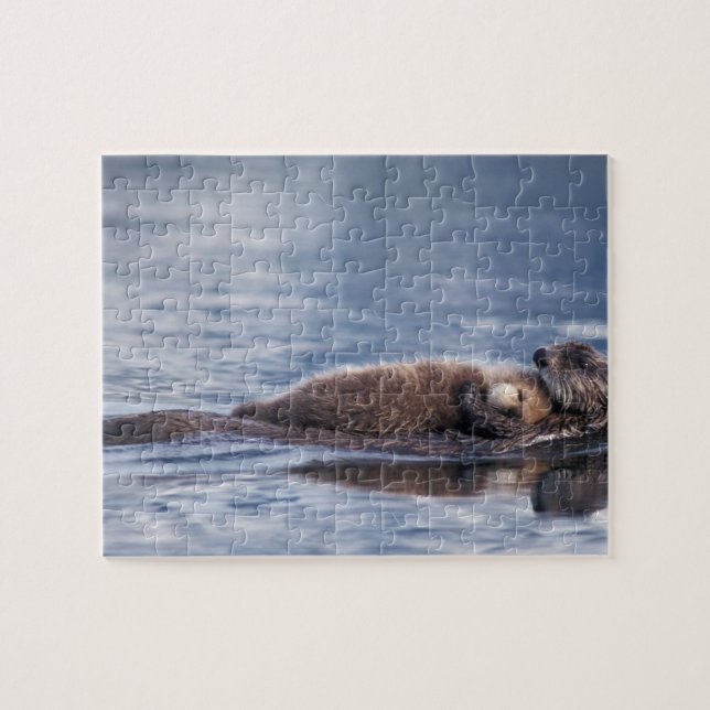 Puzzle nutria marina, Enhydra lutris lutris (Horizontal)