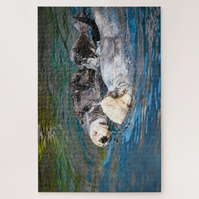 Puzzle Nutrias marinas. (Vertical)