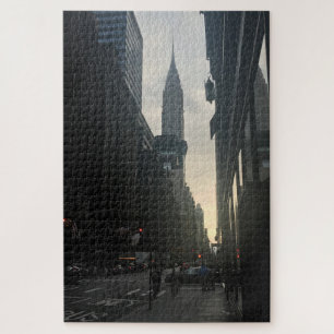 Puzzle NYC Art Deco rascacielos Chrysler Building Sunset