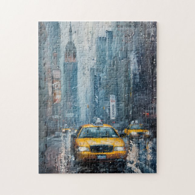 Puzzle NYC Cab I amarillo (Vertical)