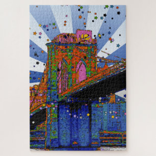 Puzzle NYC psicodélico: Puente de Brooklyn #2