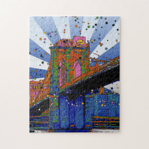 Puzzle NYC psicodélico: Puente de Brooklyn #2