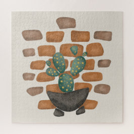 Puzzle Oasis de Cactus: La decoración de las paredes de l
