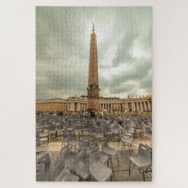Puzzle Obelisco con sillas, plaza San Pedro, Roma, Italia