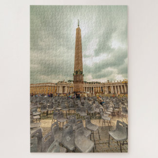 Puzzle Obelisco con sillas, plaza San Pedro, Roma, Italia