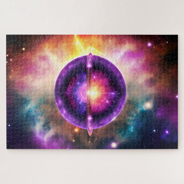 Puzzle Objeto Celeste místico místico amarillo morado cós (Horizontal)