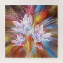 obra de arte de flores modernas abstractas