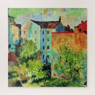 Puzzle Obra de arte de Kustodiev, Vista desde la Ventana