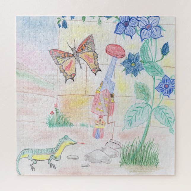 Puzzle Obra de arte de niños personalizados, juguete de d (Vertical)