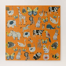 Obra de arte personalizado Cuta Periódico Animales