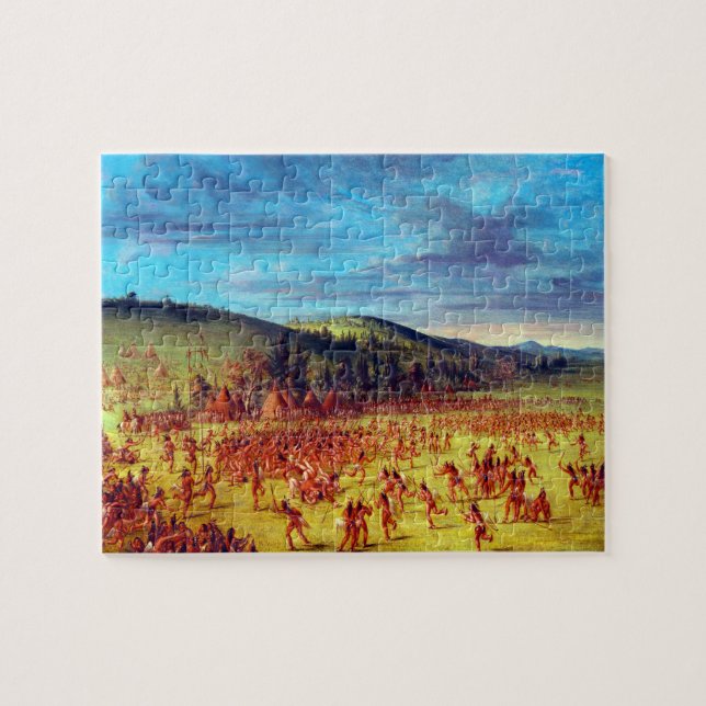 Puzzle Obra de bolas de Choctaw Ball Up George Catlin (Horizontal)