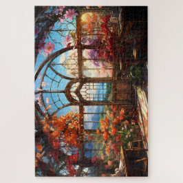 Puzzle Observatorio de ensueño sobrepoblado con flores