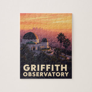 Puzzle Observatorio Griffith vintage atardecer Los Ángele