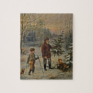 Puzzle Obteniendo un árbol de Navidad