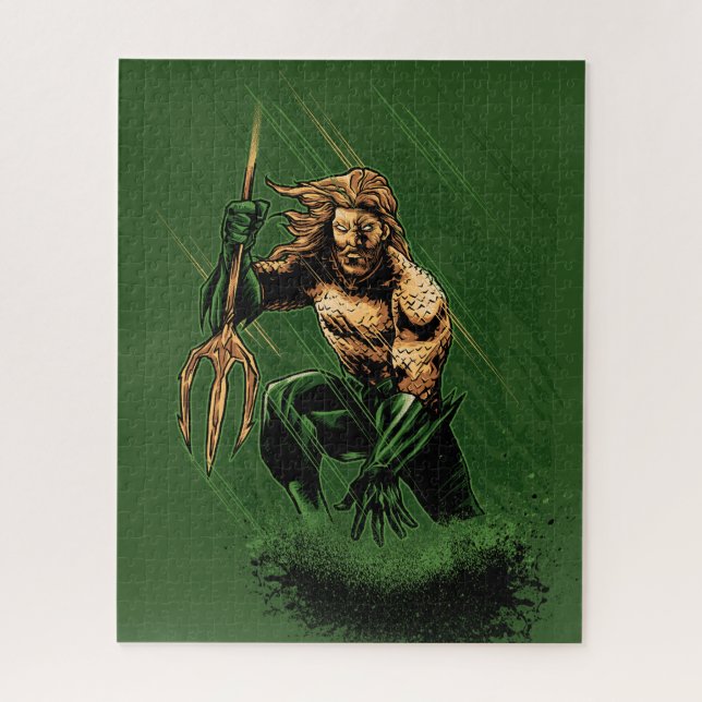 Puzzle Ocean King Trident Warrior Dynamic Comic Art (Vertical)