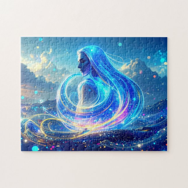 Puzzle Ocean Lady Genie Magical Fantasy Art (Horizontal)