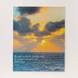 Puzzle Ocean Sunrise, Verse from Psalm 118:24