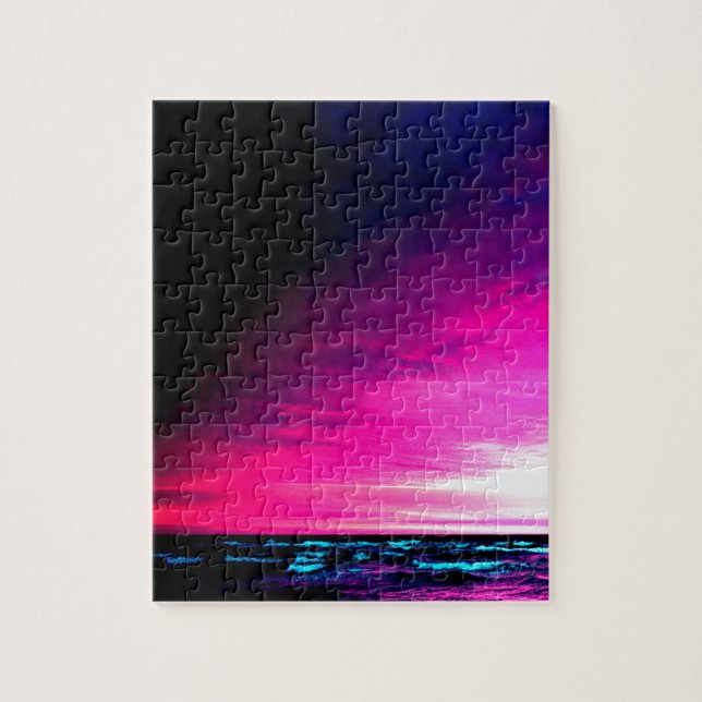 Puzzle Océano y atardecer colorido y tranquilo (Vertical)