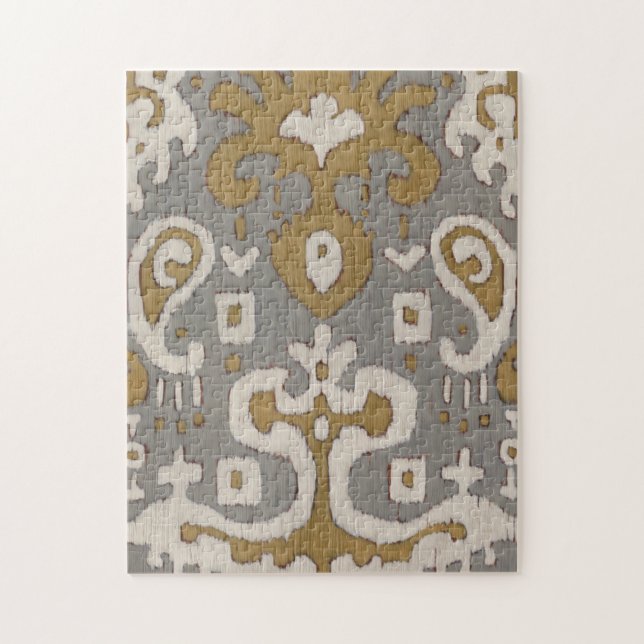 Puzzle Ochre Ikat I (Vertical)