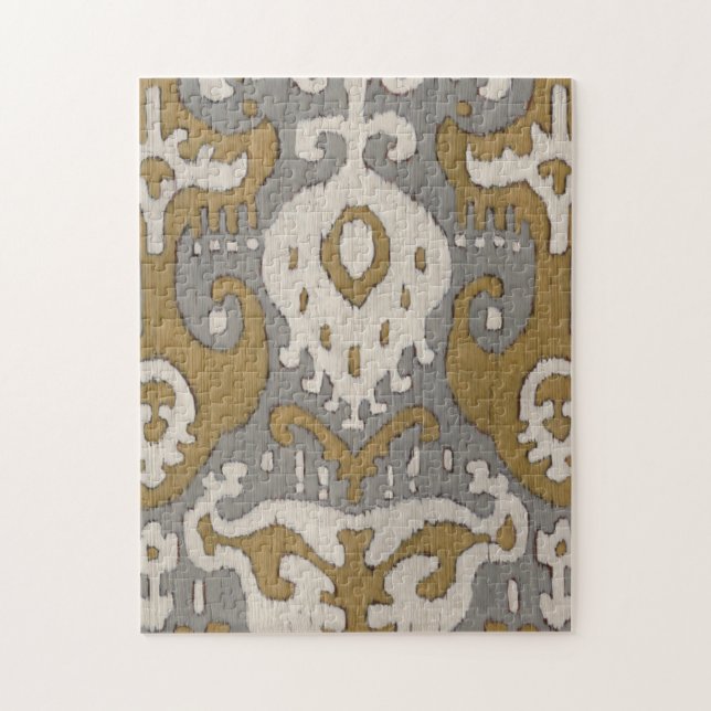 Puzzle Ochre Ikat II (Vertical)
