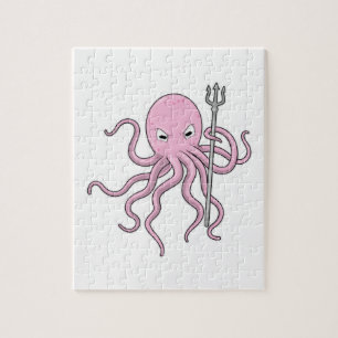 Puzzle Octopus as Wizard con Trident
