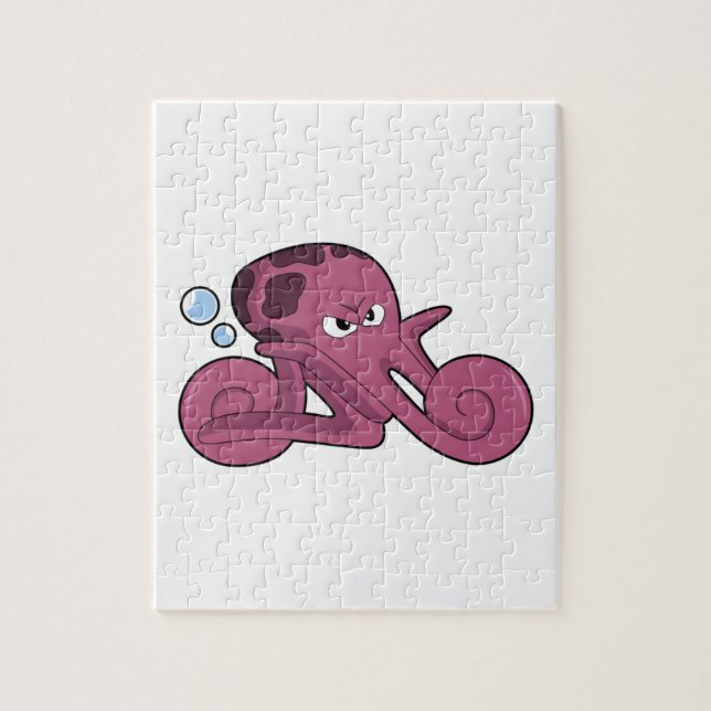 Puzzle Octopus como motocicleta (Vertical)