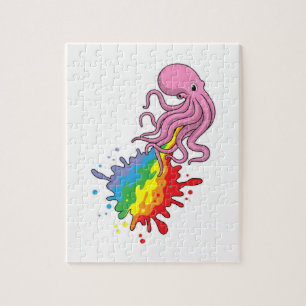 Puzzle Octopus con arcoiris