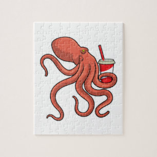 Puzzle Octopus con bebida