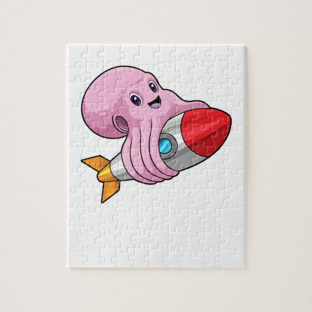 Puzzle Octopus con cohete (Vertical)