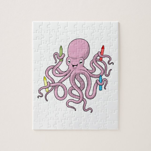 Puzzle Octopus con Crayon (Vertical)