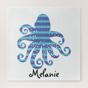 Puzzle Octopus de rayas azules
