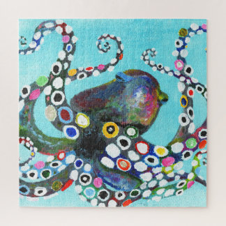 Puzzle Octopus vibrante: Ilustracion acrílico