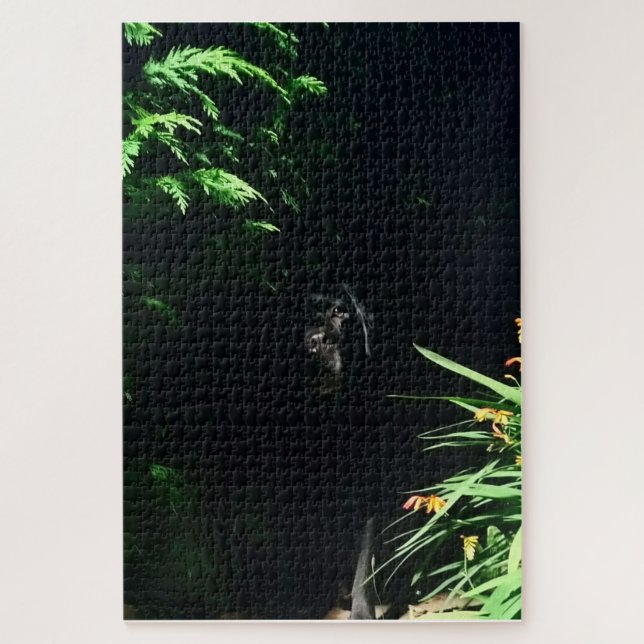 Puzzle Ocultando el labrador negro (Vertical)