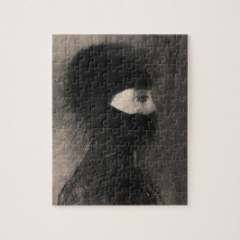 Puzzle Odilon Redon. Armor. Cara de mujer oscura. Simboli