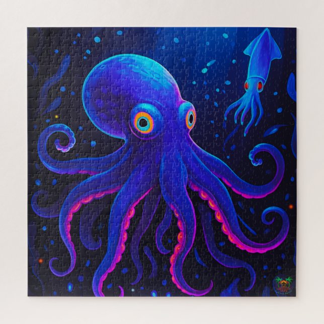 Puzzle Odisea del pulpo 🐙: Sumergirse en la profunda 🌊 (Vertical)