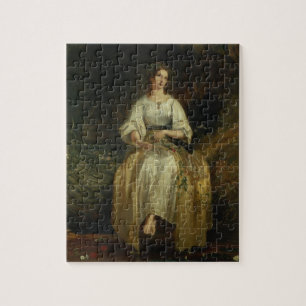 Puzzle Ofelia que teje sus guirnaldas, 1842 (aceite en el