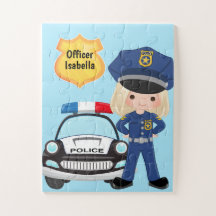 Oficial de policía personalizado y vehículo de pat