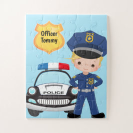 Puzzle Oficial de policía y niños de patrulla J