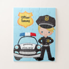 Puzzle Oficial de policía y niños patrulleros Ji