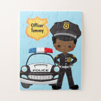 Puzzle Oficial de policía y niños patrulleros Ji