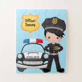 Puzzle Oficial de policía y patrulleros
