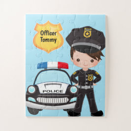 Puzzle Oficial de policía y patrulleros