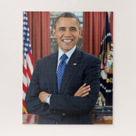 Puzzle Oficina Oval oficial retrato al presidente Obama