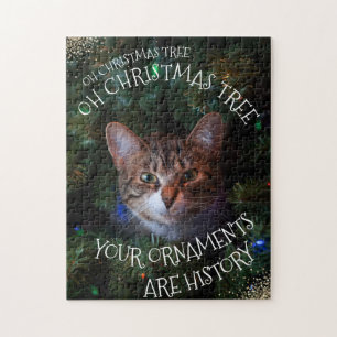 Puzzle Oh Árbol de Navidad Misericordioso Grin Kitty Funn