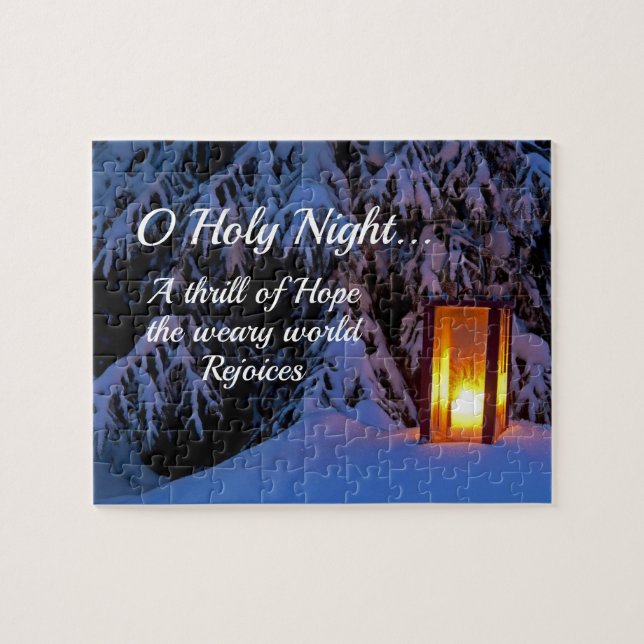 Puzzle "Oh Santa Noche" queridos Navidades Carol (Horizontal)