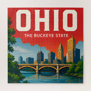 Puzzle Ohio Cleveland Columbus Cincinnati Medio Oeste Via